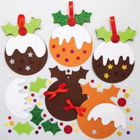 Mix & Match-Bastelset für Deko-Anhänger Weihnachtspudding (pro Set 8) Bastelaktivitäten zu Weihnachten