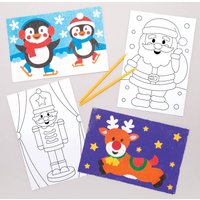 Sandkunstbilder Weihnachten (pro Set 8) Bastelaktivitäten zu Weihnachten