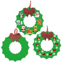 Moosgummi-Kranz-Rohlinge (pro Set 10) Bastelaktivitäten zu Weihnachten
