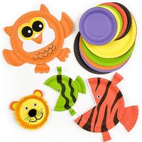 Bunte Pappteller im Vorteilspack (pro Set 36) Bastelbedarf Pappe & Papier