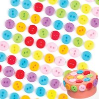 Bunte Knöpfe zum Aufkleben (pro Set 112) Bastelmaterial