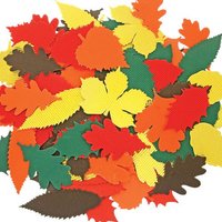 Gewellte Herbstblätter (pro Set 120) Bastelbedarf Pappe & Papier