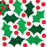 Stechpalmenblätter und Beeren aus Wellpappe (pro Set 200) Bastelaktivitäten zu Weihnachten