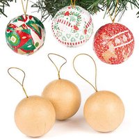 Weihnachtskugeln zum Basteln (pro Set 6) Bastelaktivitäten zu Weihnachten