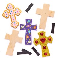Holzmagneten Kreuz (pro Set 10) Bastelaktivitäten zu Ostern