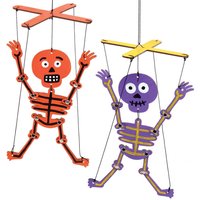 Tanzen Skelett Holz Marionette Bastelsets (pro Set 3) Halloween-Basteleien