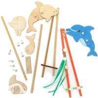 Delphin Akrobat Bastelset (pro Set 3) Basteln mit Holz