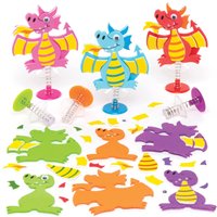 Bastelsets Drache mit Hüpffunktion (pro Set 6) Mitgebsel