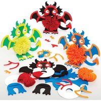 Drachen Bommelset (pro Set 3) Bastelsets