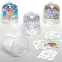Schneekugel zum Ausmalen Ostern (pro Set 4) Bastelaktivitäten zu Ostern