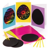 Kratzbildkarten Ostereier (pro Set 6) Bastelaktivitäten zu Ostern