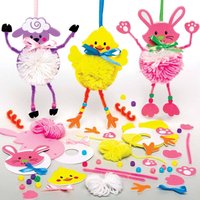 Pompon-Bastelsets Ostern (pro Set 3) Bastelaktivitäten zu Ostern – günstig kaufen