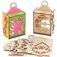 Ostern Holzlaterne Bastelsets (pro Set 3) Bastelaktivitäten zu Ostern – günstig kaufen