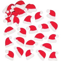 Filzsticker Weihnachtsmannmütze (pro Set 100) Bastelbedarf zu Weihnachten