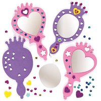 Spiegel-Set aus Schaumstoff Prinzessin (pro Set 4) Zum Selbstgestallten