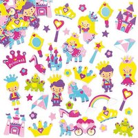 Schaumstoff-Aufkleber Prinzessin (pro Set 120) Bastelbedarf Verzierung & Dekorationen