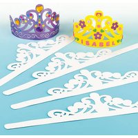 Weiße Karten in Diadem-Form (pro Set 8) Bastelblanks & Basen