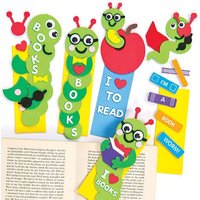 Lesezeichen-Bastelsets Bücherwurm (pro Set 4) Bastelsets