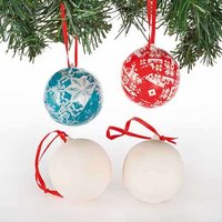 Keramik-Weihnachtskugeln (pro Set 4) Bastelaktivitäten zu Weihnachten