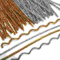 Lametta-Pfeifenreiniger in Gold und Silber (pro Set 72) Bastelbedarf zu Weihnachten