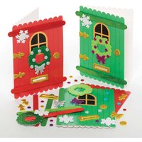 Weihnachtstür Karten-Set (pro Set 6) Bastelaktivitäten zu Weihnachten