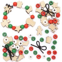 Weihnachtliches Holzarmband-Set (pro Set 3) Bastelaktivitäten zu Weihnachten