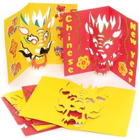 Chinesische Drachen-Pop-out-Karten (pro Set 10) Chinesisches Neujahr