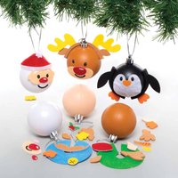 Weihnachtskugeln in verschiedenen Charakteren (pro Set 6) Bastelaktivitäten zu Weihnachten