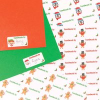 Weihnachten 'Handmade By' Aufkleber (pro Set 400) Bastelbedarf zu Weihnachten