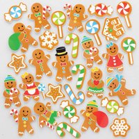 Lebkuchen Moosgummi-Aufkleber (pro Set 200) Bastelbedarf zu Weihnachten