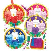 Adventskerzen Mosaik Kits (pro Set 4) Bastelaktivitäten zu Weihnachten