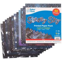 Sternenhimmel Papierset (pro Set 48) Bastelbedarf Pappe & Papier