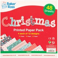 Weihnachtliches Papierset (pro Set 48) Bastelbedarf zu Weihnachten