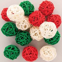 Weihnachts-Rattanbälle (pro Set 15) Bastelbedarf zu Weihnachten