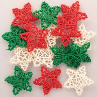 Weihnachts-Rattansterne (pro Set 15) Bastelbedarf zu Weihnachten