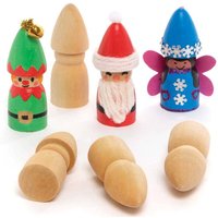 Holzelfen (pro Set 8) Bastelaktivitäten zu Weihnachten