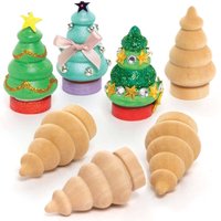Weihnachtsbaum aus Hol (pro Set 8) Bastelbedarf zu Weihnachten