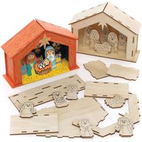 Weihnachtskrippe Holzbastelset (pro Set 2) Bastelaktivitäten zu Weihnachten
