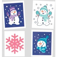 Lustige Schneemann-Tattoos (pro Set 60) Weihnachtsspielzeug