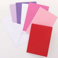 Grußkarten in Rot, Pink und Lila (pro Set 18) Bastelbedarf Pappe & Papier