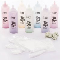 7 x Flaschen Farbstoff - Pastellblau, Pastellgrün, Pastellviolett, Pastellgelb, Metallic-Silber und Metallic-Pink