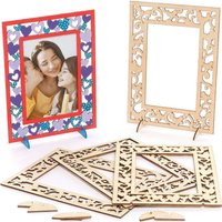 Filigrane Bilderrahmen aus Holz (pro Set 4) Basteln mit Holz
