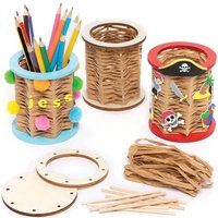 Stifthalter zum Weben aus Holz (pro Set 3) Flecht und Weben Bastelsets
