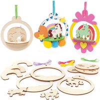 Einhorn Holzkugel Bastelset (pro Set 5) Basteln mit Holz