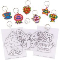 Muttertag Schlüsselanhänger aus Schrumpfplastik (pro Set 10) Muttertag