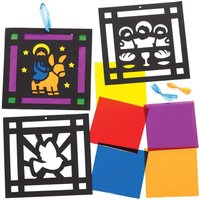 Karwoche Bastelsets mit Buntglas-Effekt (pro Set 6) Bastelaktivitäten zu Ostern