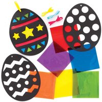 Osterei Bastelsets mit Buntglas-Effekt (pro Set 6) Bastelaktivitäten zu Ostern