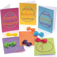 Osterei Kartenset zum Besticken (pro Set 6) Bastelaktivitäten zu Ostern