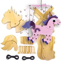 Einhorn Marionetten Bausätze (pro Set 2) Basteln mit Holz – günstig kaufen