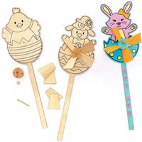 Oster Windrad aus Holz (pro Set 4) Bastelaktivitäten zu Ostern
